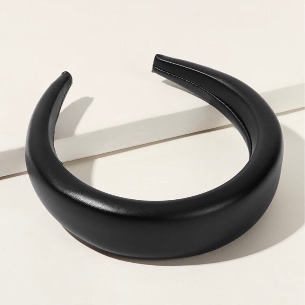 Faux leather headband